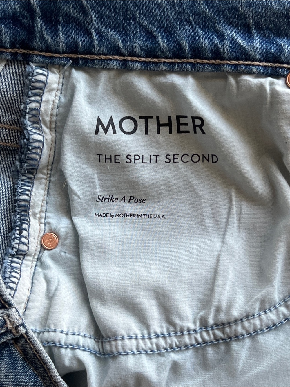 Mother Denim The Split Second Midi Jean Skirt in “Strike a Pose” 28 nwt - Picture 14 of 17